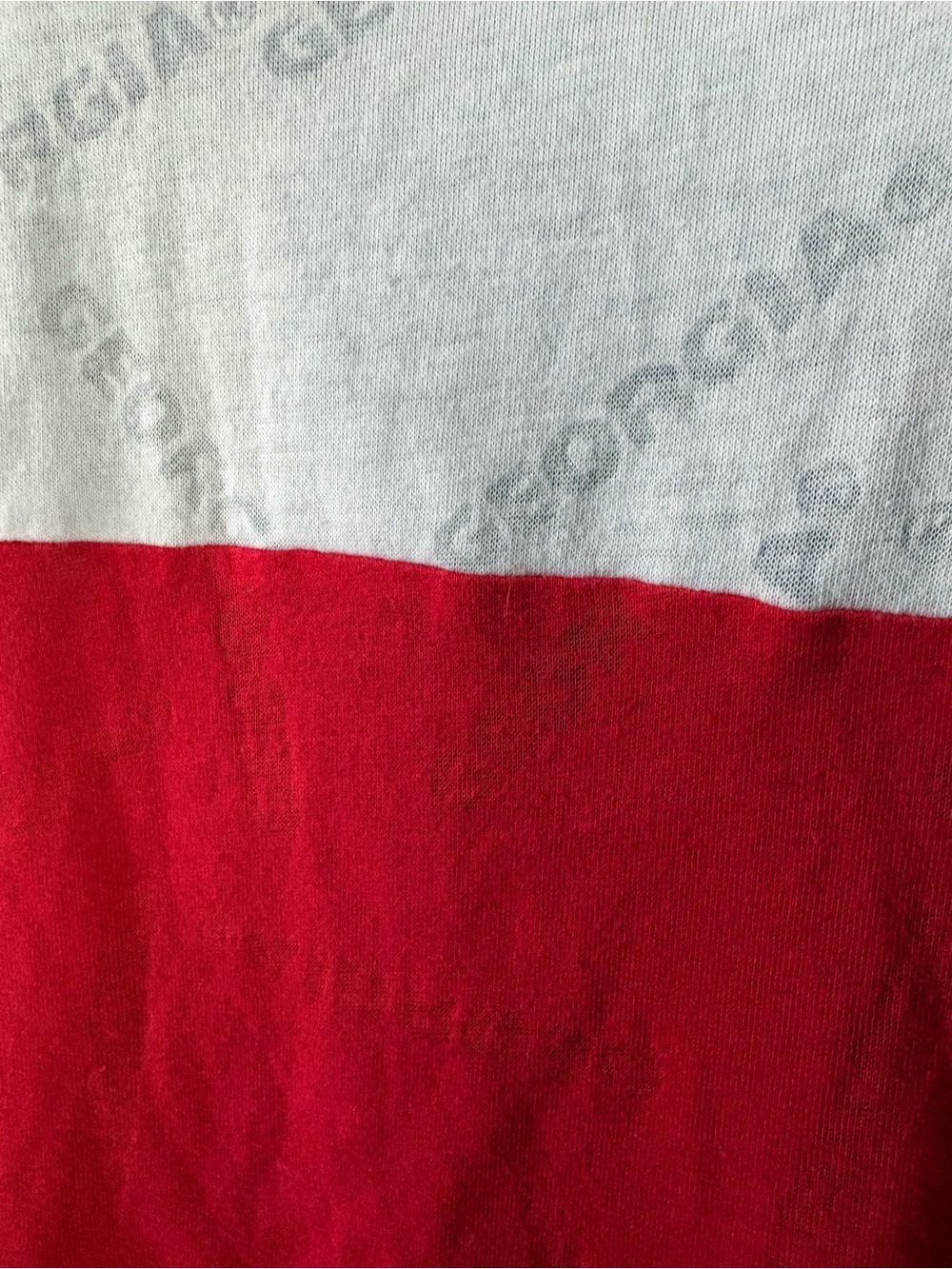 Georgia Bulldogs White and Red Colorblock Long Sleeve Shirt UGA GO DAWGS! - Picture 3 of 4